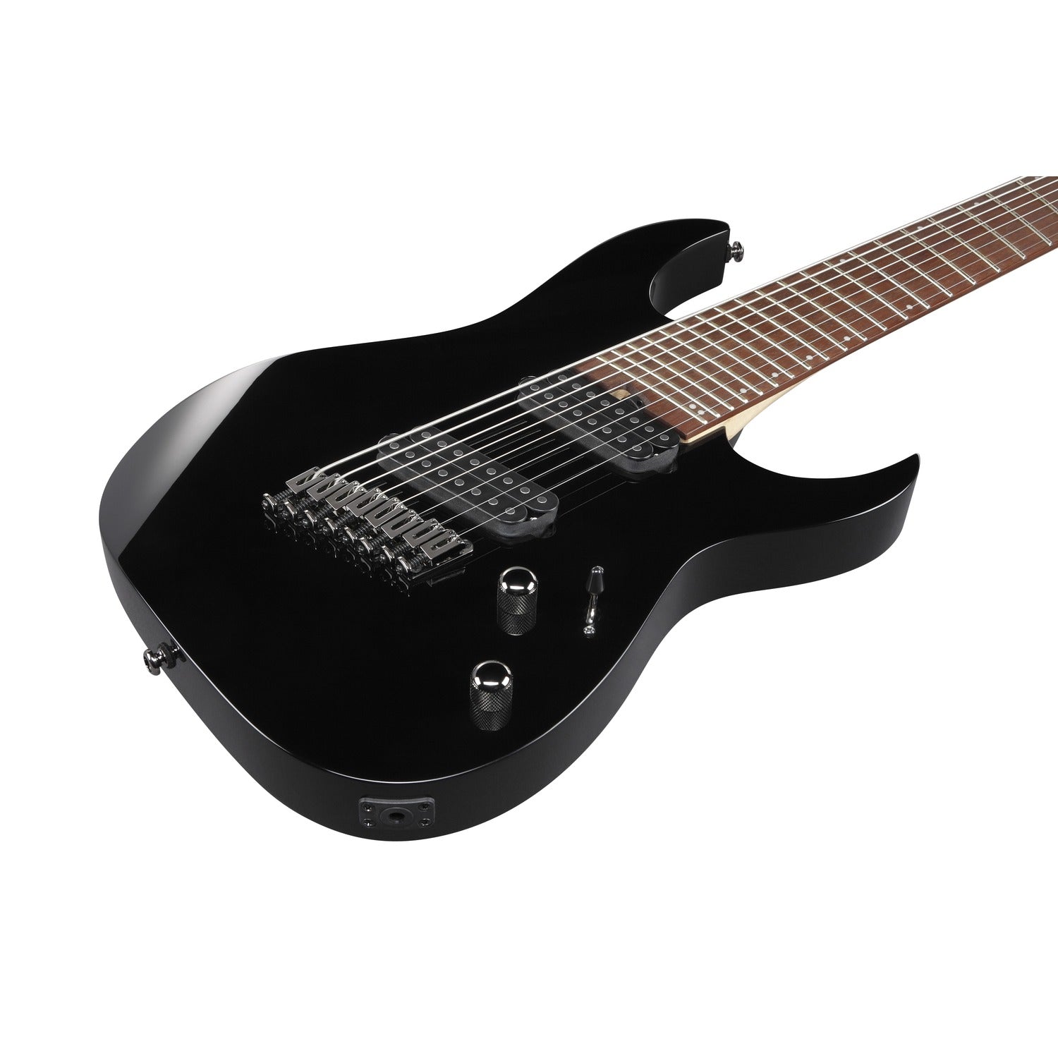 Ibanez Electric Guitars Black Ibanez RGMS8 RG Standard Series 8 String Electric Guitar