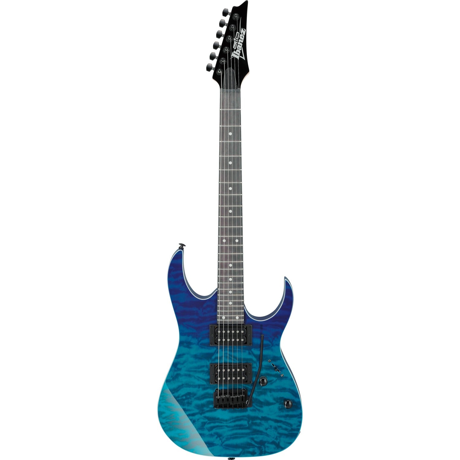 Ibanez Electric Guitars Blue Gradation Ibanez GRG120QASP RG Gio Series 6 String Electric Guitar#color_blue-gradation