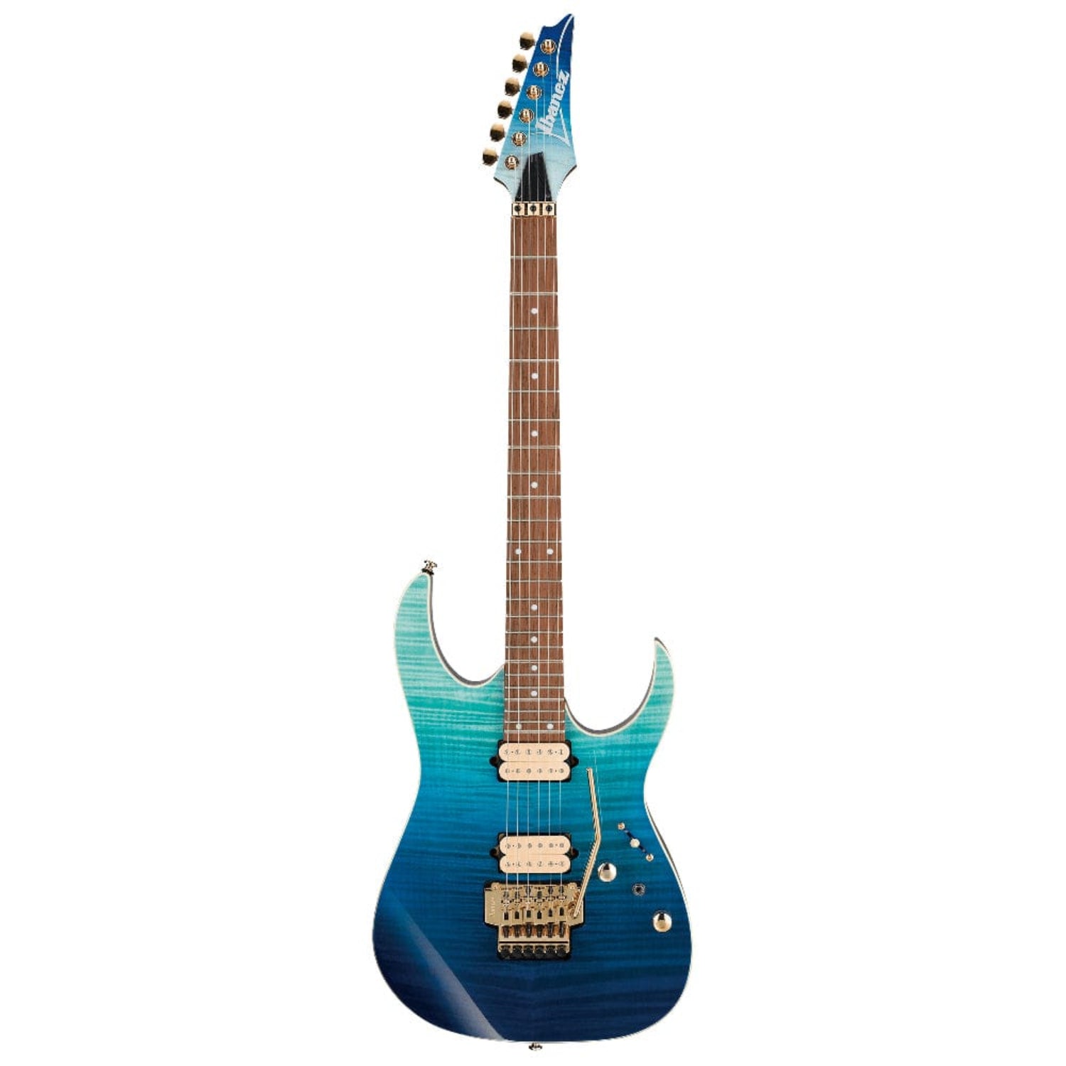 ibanez electric guitars blue reef gradation ibanez rg420hpfm rg standard 6 string electric guitar - blue reef gradation   