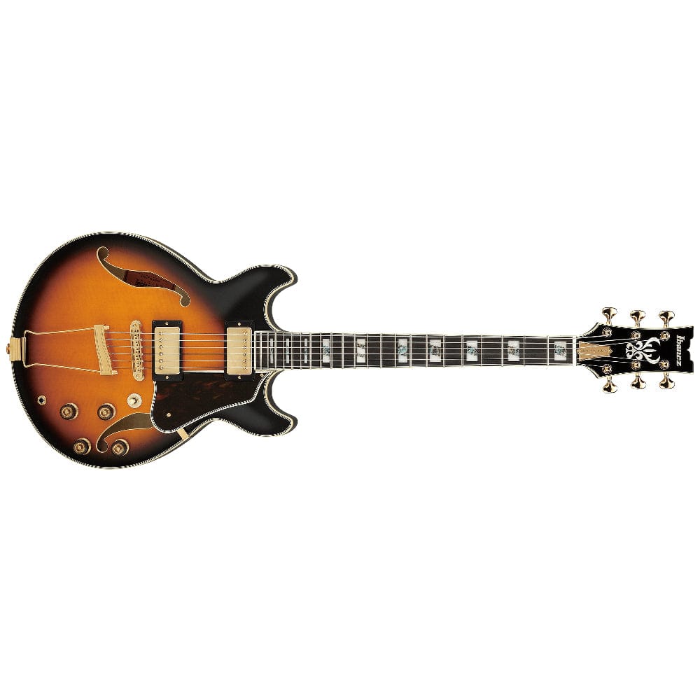 ibanez electric guitars brown sunburst ibanez am artstar series hollow body 6 string electric guitar     