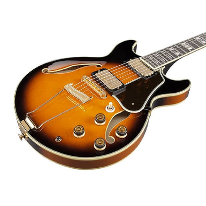 ibanez electric guitars brown sunburst ibanez am artstar series hollow body 6 string electric guitar     