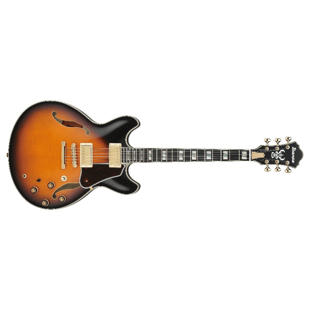 ibanez electric guitars brown sunburst ibanez as artstar series hollow body 6 string electric guitar     