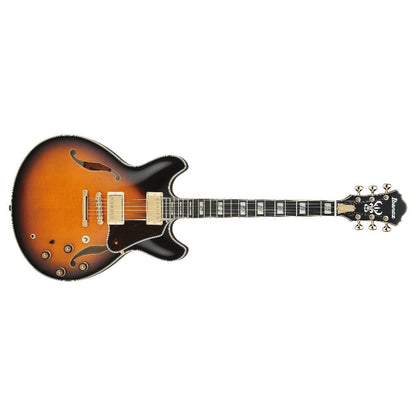 ibanez electric guitars brown sunburst ibanez as artstar series hollow body 6 string electric guitar     