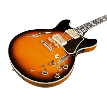 ibanez electric guitars brown sunburst ibanez as artstar series hollow body 6 string electric guitar     