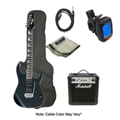 Ibanez Electric Guitars Bundles Black Night Ibanez GRG170DX Electric Guitar Deluxe Guitar Bundle