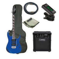 Ibanez Electric Guitars Bundles Jewel Blue With Laney LX10 Ibanez GRG170DX Electric Guitar Standard Guitar Bundle