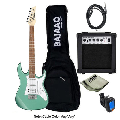 Ibanez Electric Guitars Bundles Metallic Light Green Ibanez GRX40 Standard Electric Guitar Bundle