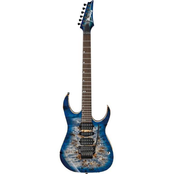 ibanez electric guitars cerulean blue burst ibanez rg1070pbz rg series premium electric guitar      