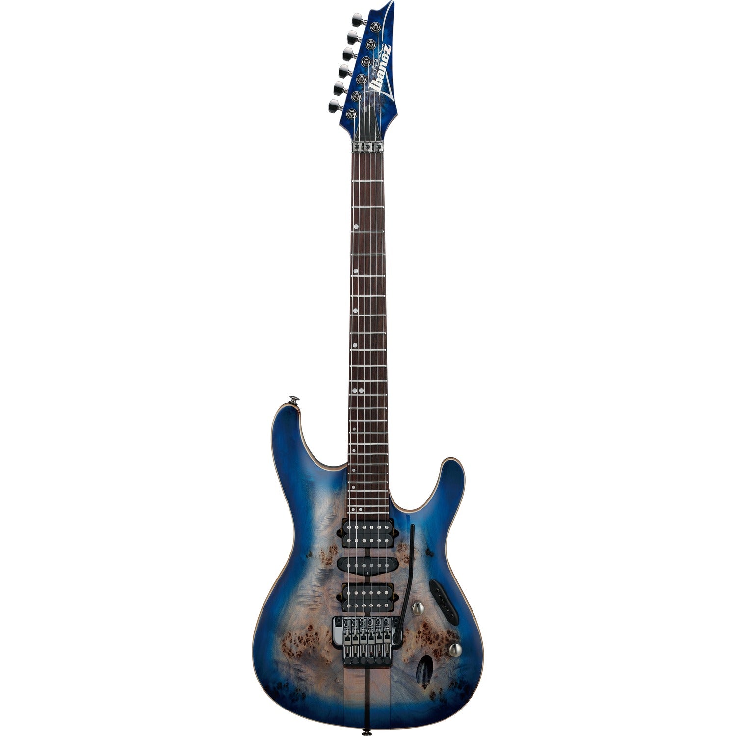 Ibanez Electric Guitars Cerulean Blue Burst Ibanez S1070PBZ Premium 6-String Electric Guitar - Panga Panga Fretboard - Cerulean Blue Burst