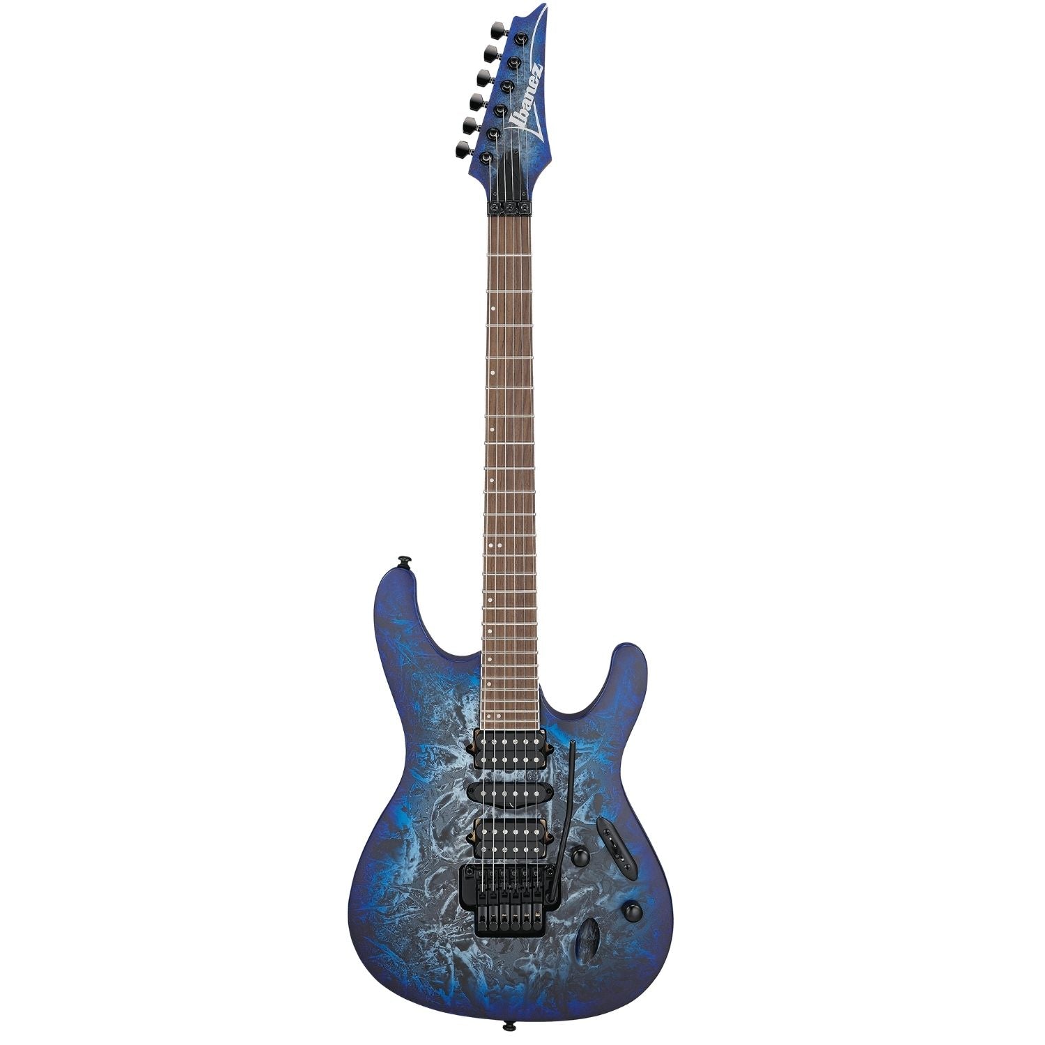 Ibanez Electric Guitars Cosmic Blue Frozen Matte Ibanez S770 S Series 6 String Electric Guitar #color_cosmic-blue-frozen-matte