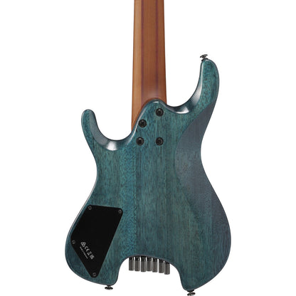 Ibanez Electric Guitars Cosmic Blue Low Gloss Ibanez Q547PB 7 String Headless Electric Guitar