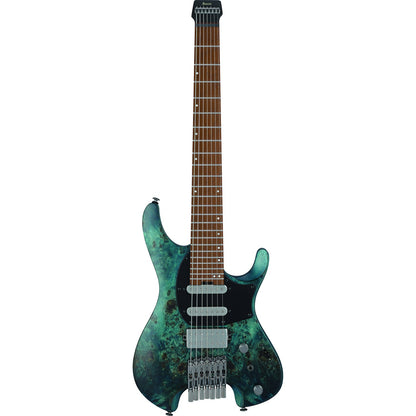 Ibanez Electric Guitars Cosmic Blue Low Gloss Ibanez Q547PB 7 String Headless Electric Guitar