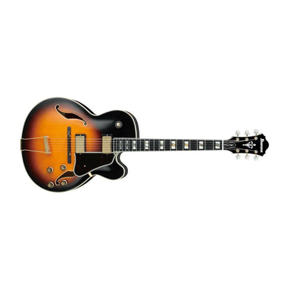ibanez electric guitars ibanez af200 artist hollow body 6-string electric guitar - brown sunburs