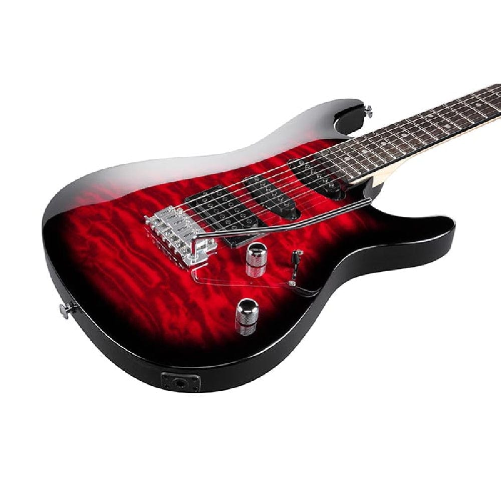 ibanez electric guitars ibanez gsa60qa sa gio series 6 string electric guitar   #color_transparent-red-burst