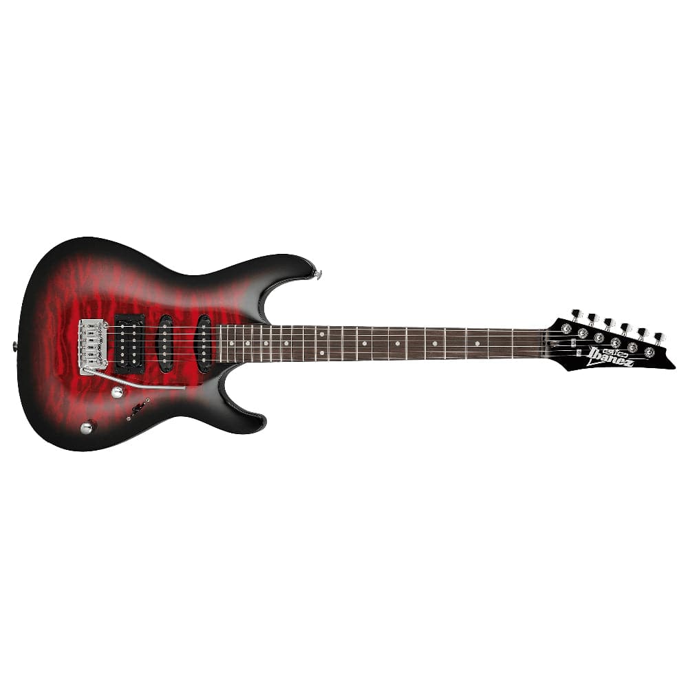 ibanez electric guitars ibanez gsa60qa sa gio series 6 string electric guitar   #color_transparent-red-burst