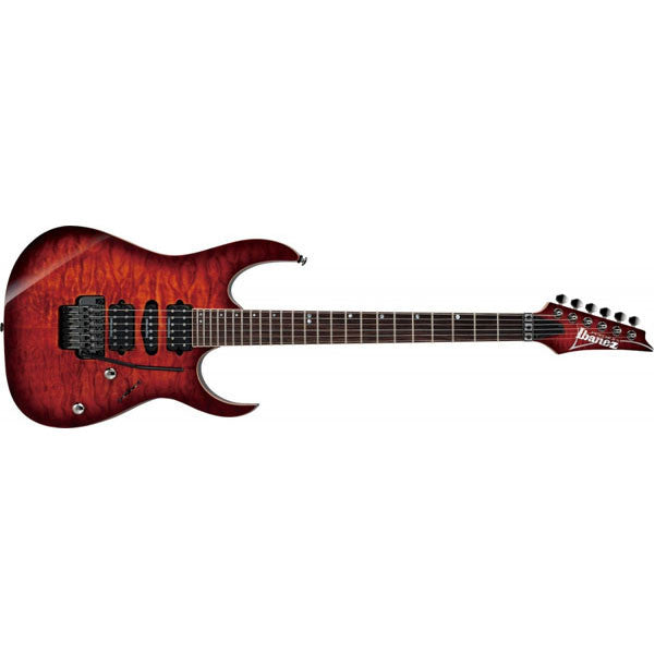 ibanez electric guitars ibanez premium rg970qmz electric guitar - blazing dusk