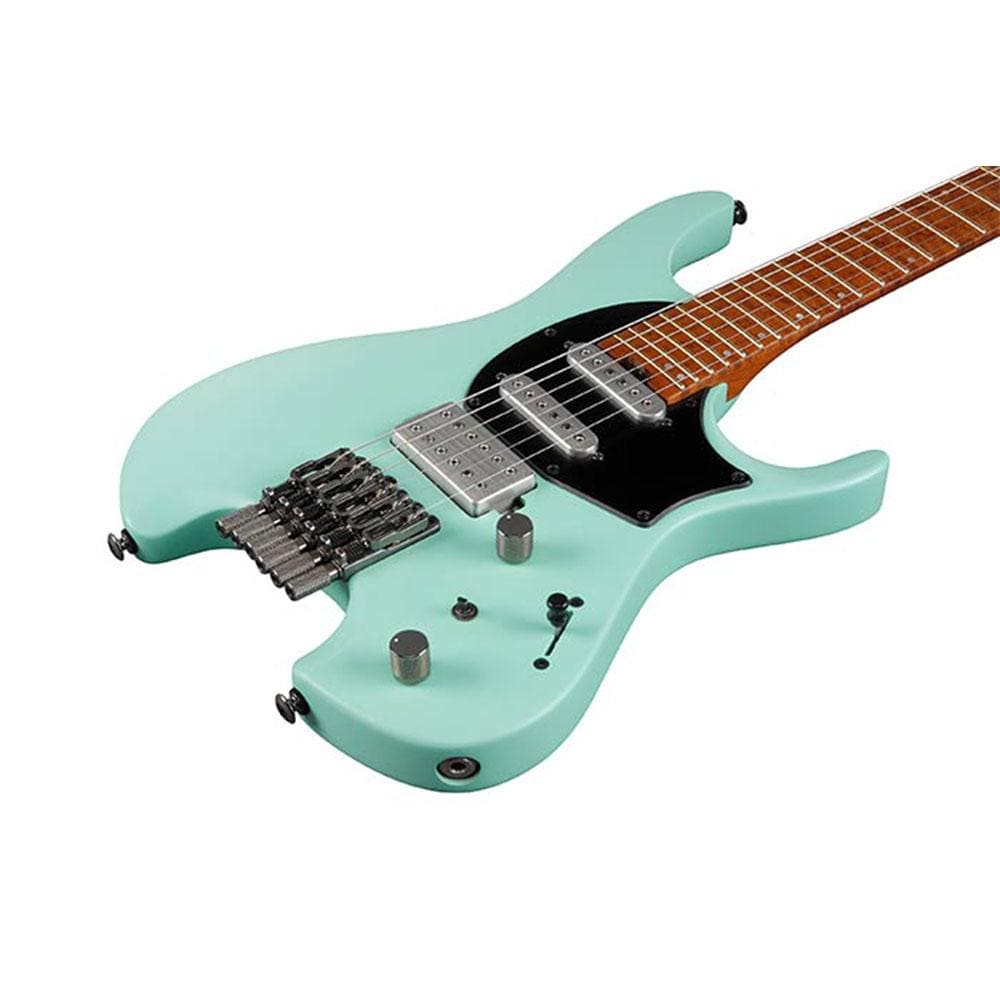 ibanez electric guitars ibanez q54 q series standard 6 string headless electric guitar#color_sea-foam-green-matte