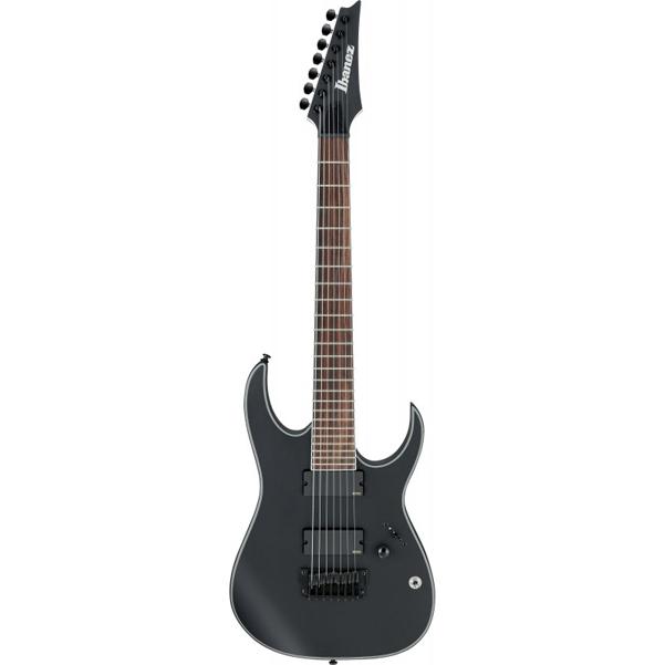 Ibanez Electric Guitars Ibanez RG Series Iron Label RGIR37BFE 7-String Electric Guitar - Black Flat