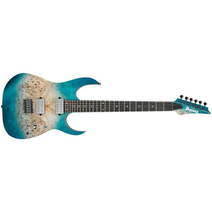 ibanez electric guitars ibanez rg1121pb rg premium 6-string electric guitar with bag - caribbean islet flat