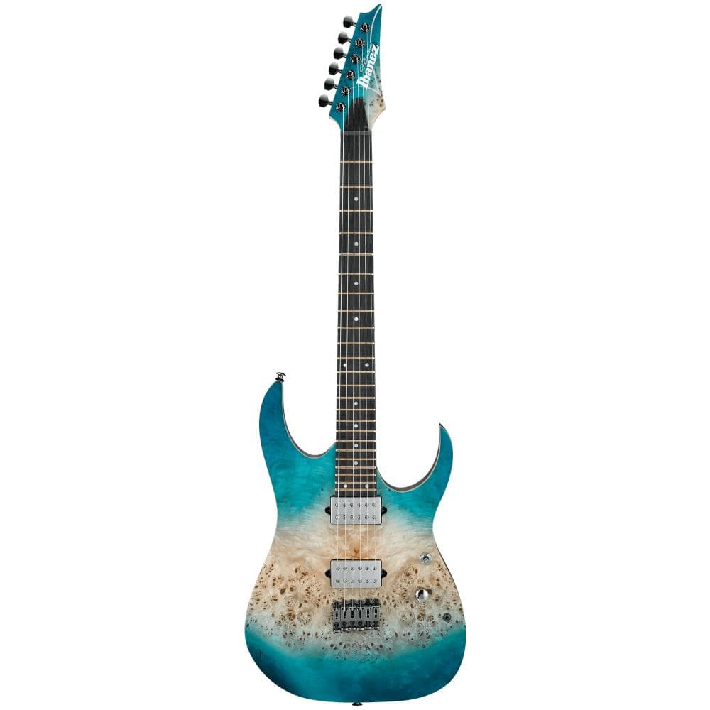 ibanez electric guitars ibanez rg1121pb rg premium 6-string electric guitar with bag - caribbean islet flat