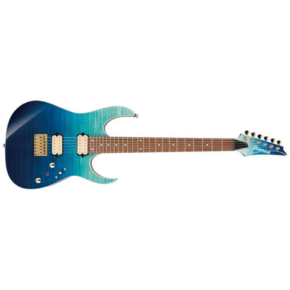 ibanez electric guitars ibanez rg421hpfm rg standard series 6 string electric guitar- blue reef gradation