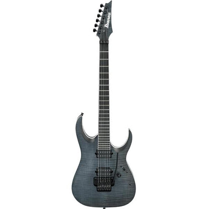 ibanez electric guitars ibanez rgaix6fmt iron label rga series electric guitar - transparent gray flat
