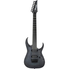 Ibanez Electric Guitars Ibanez RGAIX7FM Iron Label 7-String Electric Guitar - Transparent Gray Flat