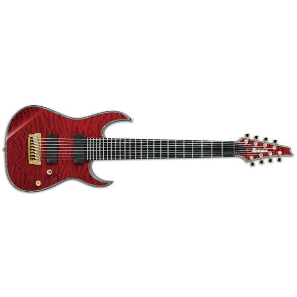 ibanez electric guitars ibanez rgix2feqm electric guitar - burgundy wine, 8 string