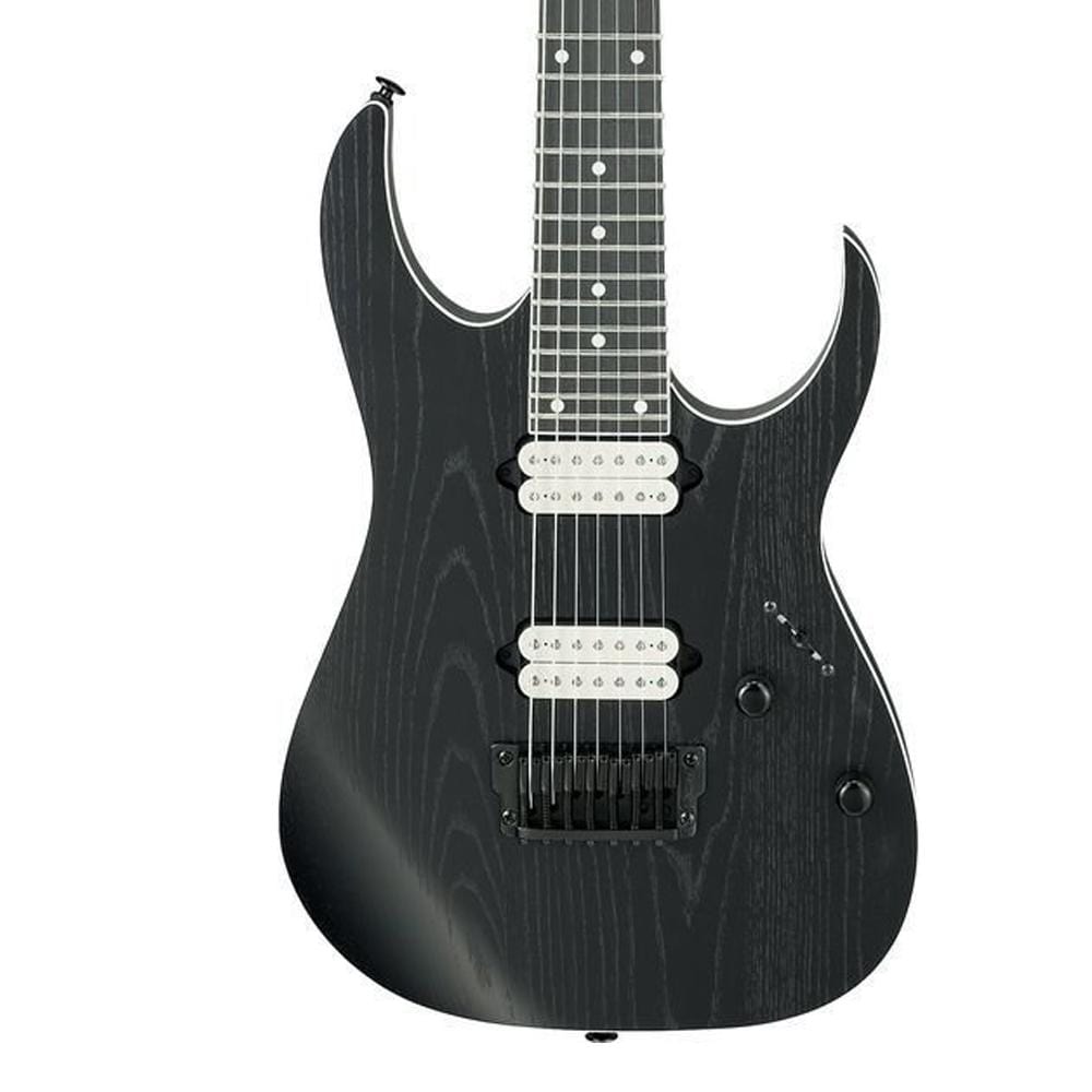 ibanez electric guitars ibanez rgr752 ahbf-wk 7-string electric guitar - weathered black