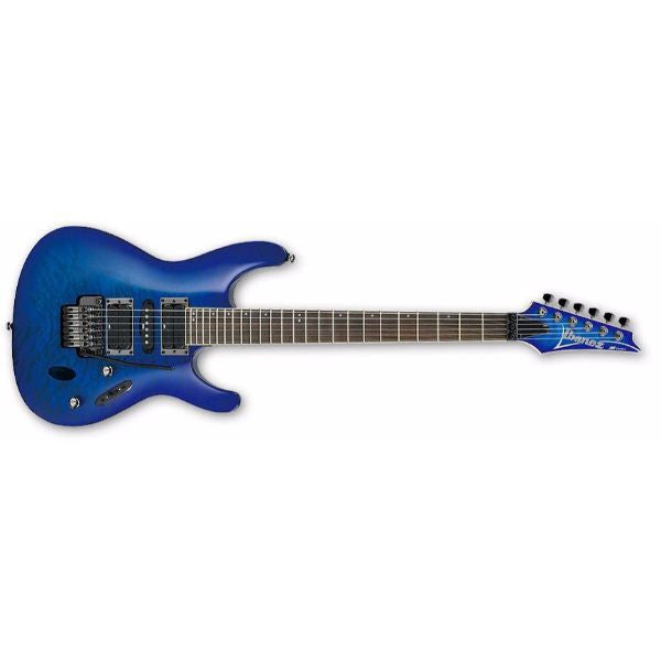 ibanez electric guitars ibanez s670qm electric guitar   #color_sapphire-blue