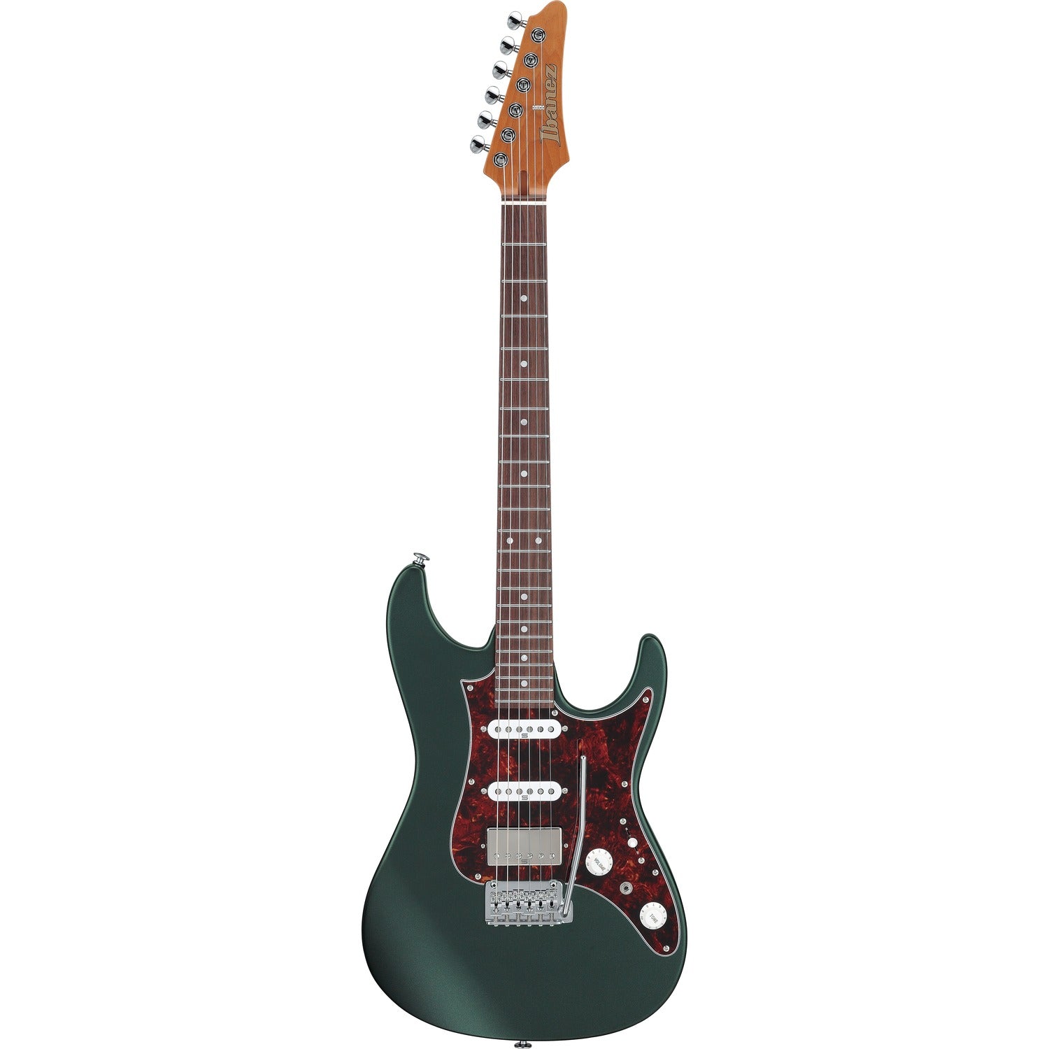 Ibanez Electric Guitars Ivy Green Metallic Flat Ibanez AZ2204N AZ Prestige Series 6 String Electric Guitar with Case