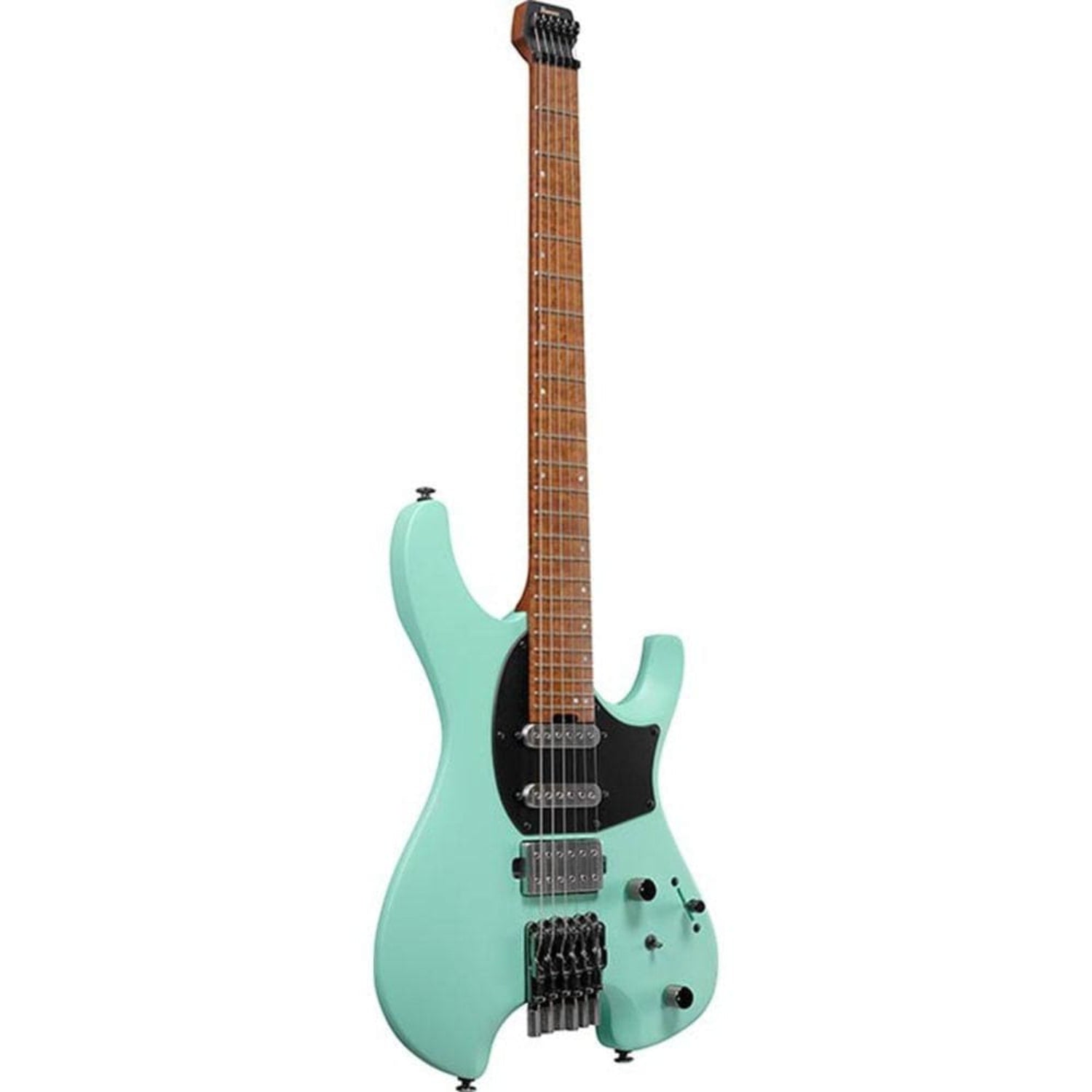 ibanez electric guitars sea foam green matte ibanez q54 q series standard 6 string headless electric guitar   #color_sea-foam-green-matte