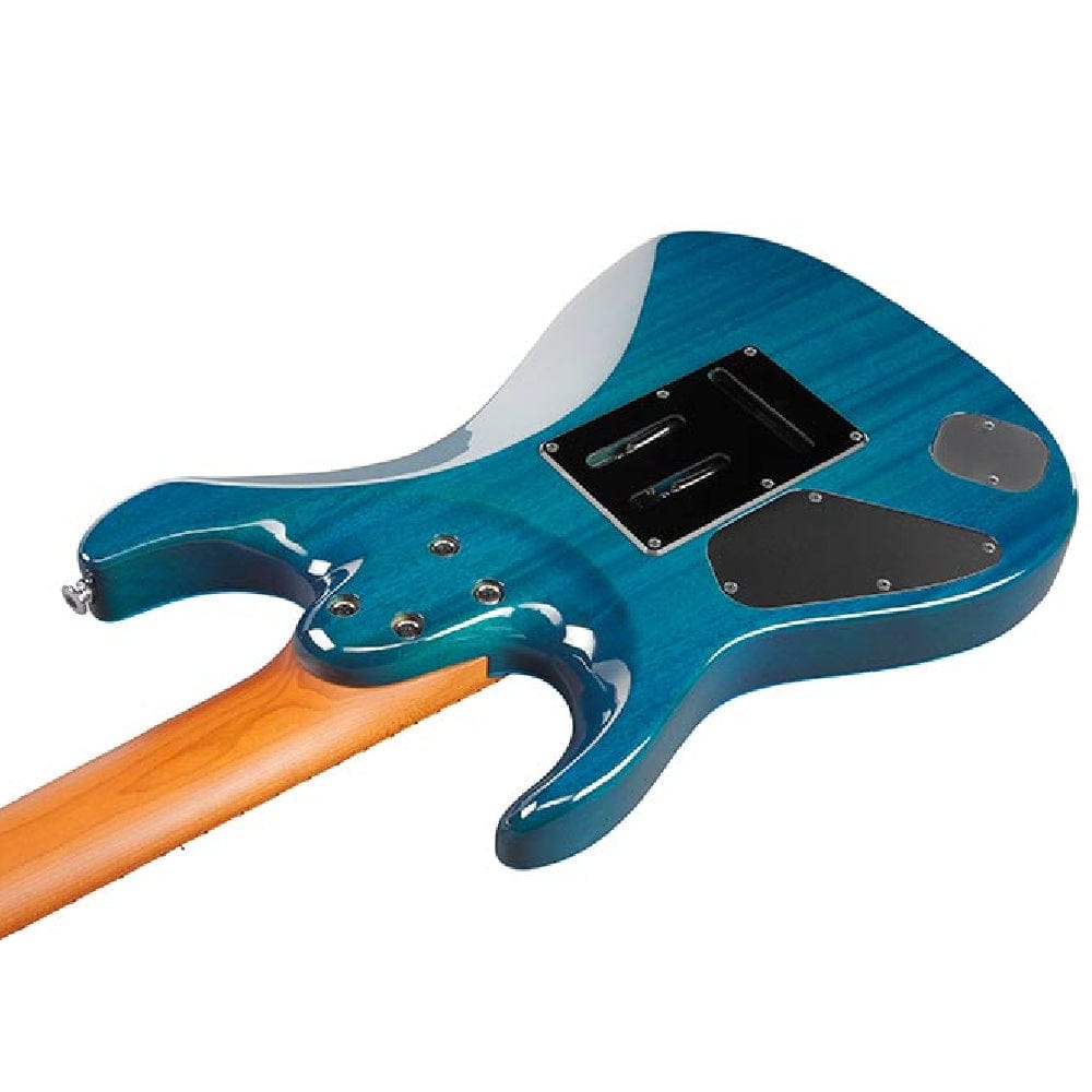 ibanez electric guitars transparent aqua blue ibanez mm7 martin miller signature 7 string electric guitar     