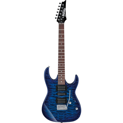 Ibanez Electric Guitars Transparent Blue Burst Ibanez GRX70QA RG Gio Series 6-String Electric Guitar 