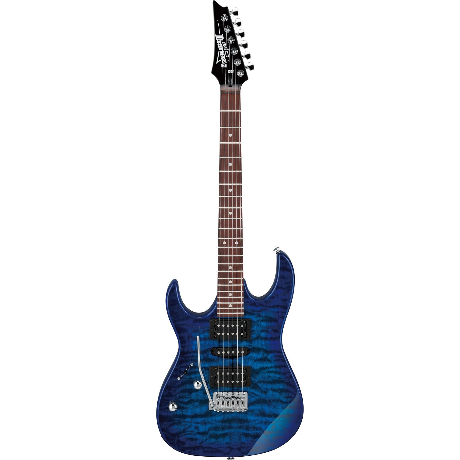 Ibanez Electric Guitars Transparent Blue Burst Ibanez GRX70QAL RG Gio Series Left Handed Electric Guitar