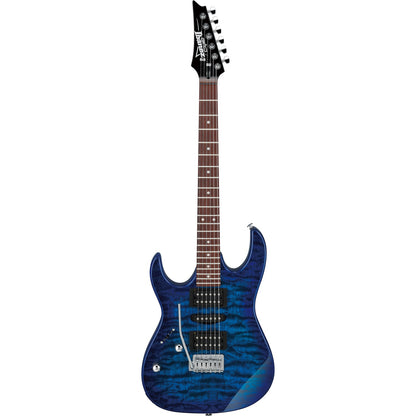 Ibanez Electric Guitars Transparent Blue Burst Ibanez GRX70QAL RG Gio Series Left Handed Electric Guitar