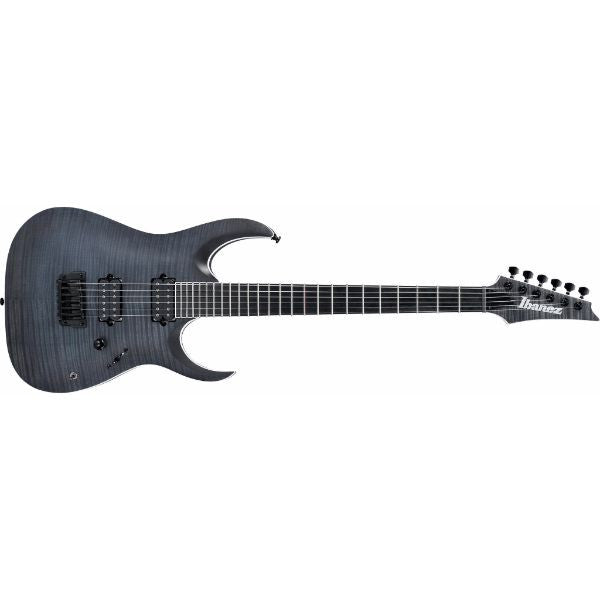 ibanez electric guitars transparent gray flat ibanez rgaix6fm iron label electric guitar   #color_transparent-gray-flat