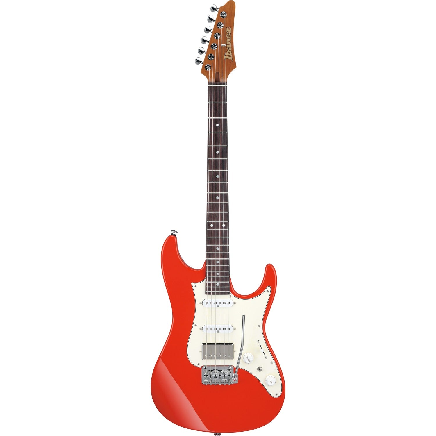 Ibanez Electric Guitars Vermillion Red Ibanez AZ2204NW AZ Prestige Series 6 String Electric Guitar with Case