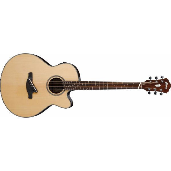 ibanez electro acoustic guitars ibanez aelff10nt fanned fret acoustic electric guitar