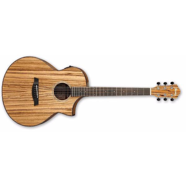 ibanez electro acoustic guitars ibanez aew40zw zebrawood acoustic-electric guitar
