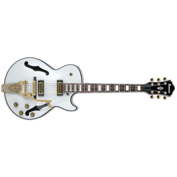 ibanez electro acoustic guitars ibanez agr73t hollowbody electric guitar - twinkle snow