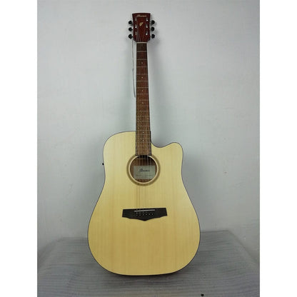 ibanez electro acoustic guitars ibanez pf10ce pf performance series electro acoustic guitar - open pore natural - open box b stock #barcode_