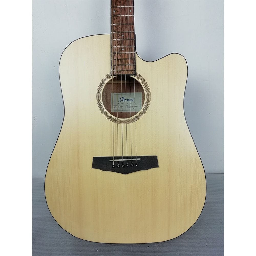 ibanez electro acoustic guitars ibanez pf10ce pf performance series electro acoustic guitar - open pore natural - open box b stock #barcode_
