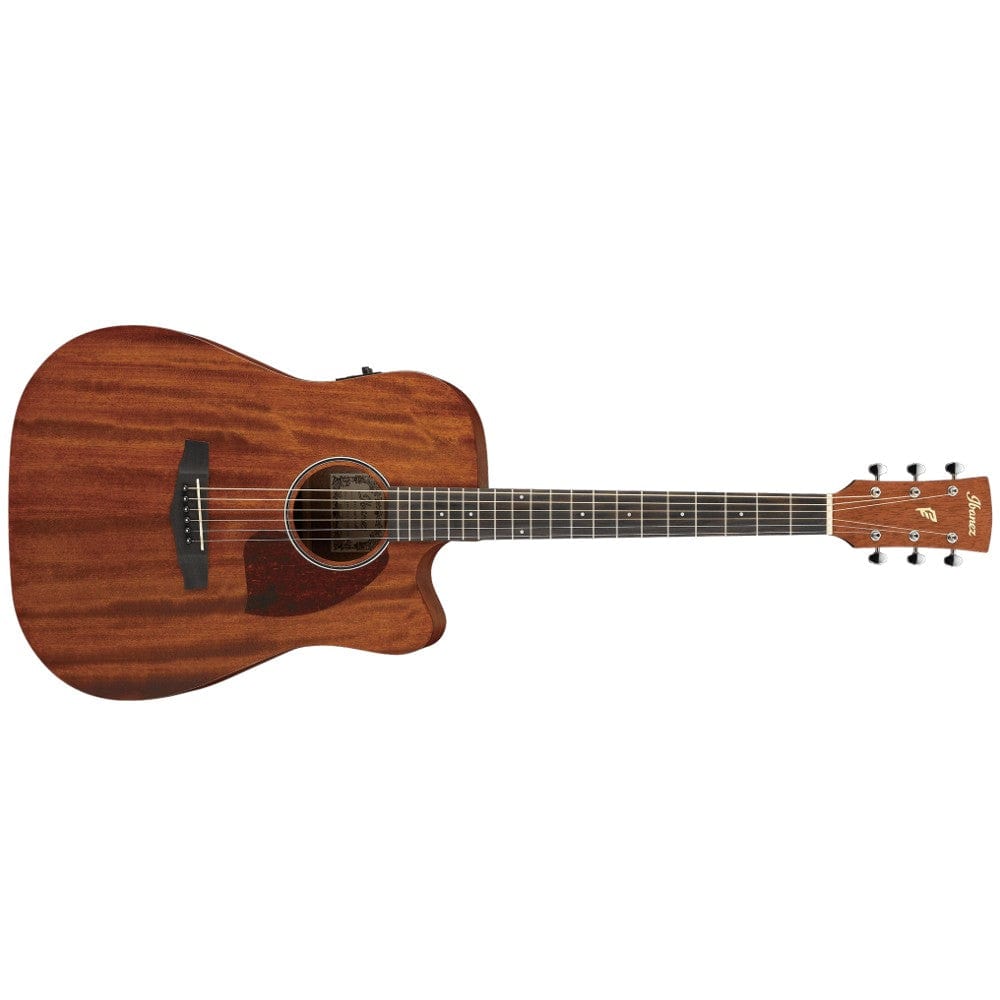 ibanez electro acoustic guitars ibanez pf12mhce pf performance series dreadnought cutaway electro acoustic guitar - open pore natural