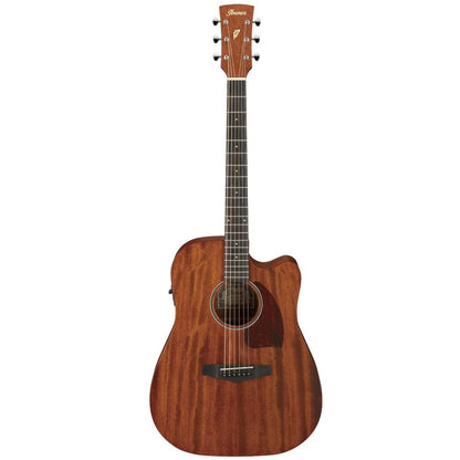 ibanez electro acoustic guitars ibanez pf12mhce pf performance series dreadnought cutaway electro acoustic guitar - open pore natural
