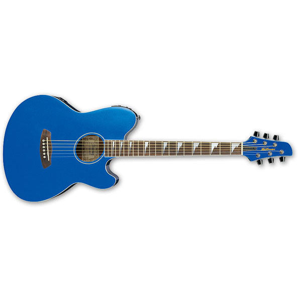 ibanez electro acoustic guitars ibanez tcy10edx - mb (metallic blue) electro acoustic guitar