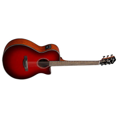 ibanez electro acoustic guitars transparent red sunburst high gloss ibanez aeg50 aeg series electro acoustic guitar   