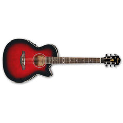 Ibanez Electro Acoustic Guitars Transparent Red Sunburst Ibanez AEG8E Electro-Acoustic Guitar