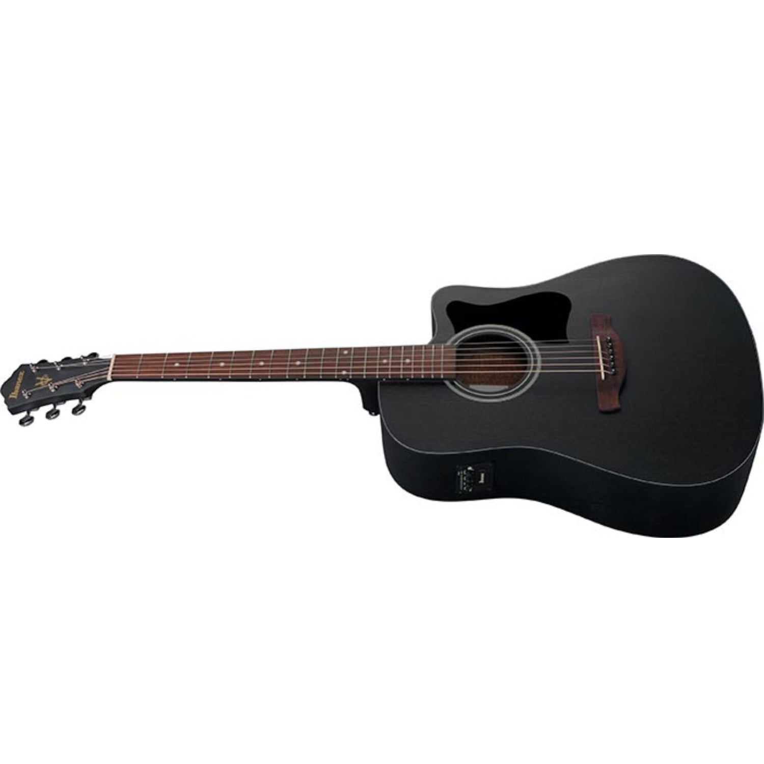 Ibanez Electro Acoustic Guitars Weathered Black Open Pore Ibanez V44CE Semi 6 String Electro Acoustic Guitar