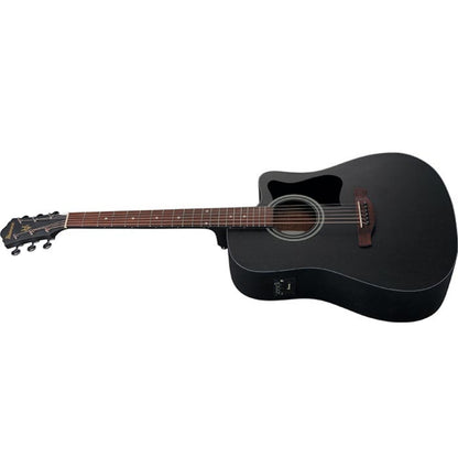 Ibanez Electro Acoustic Guitars Weathered Black Open Pore Ibanez V44CE Semi 6 String Electro Acoustic Guitar